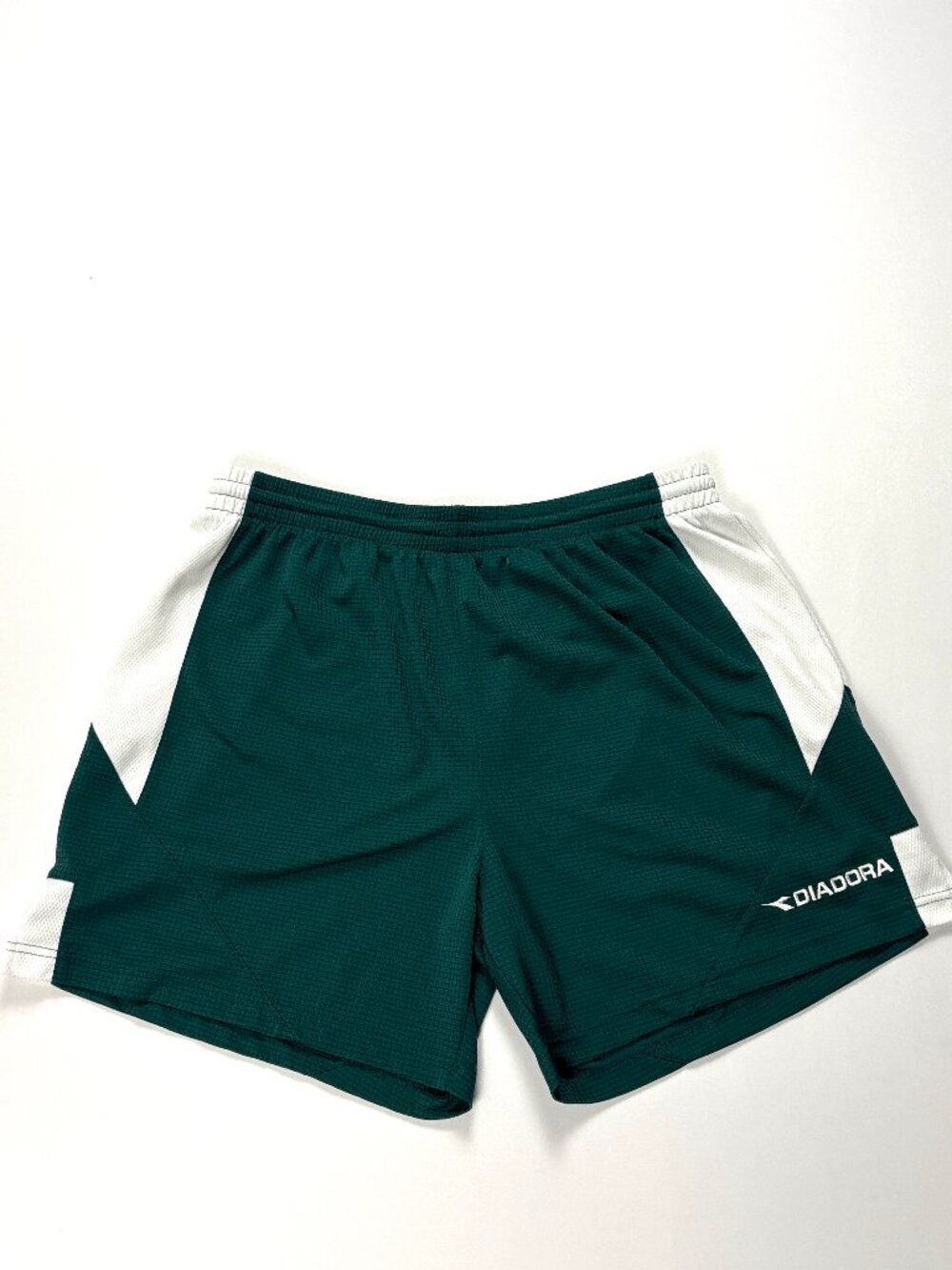 Vintage Diadora Mens Soccer Shorts Green Sz XL Drawstring Elastic Waist